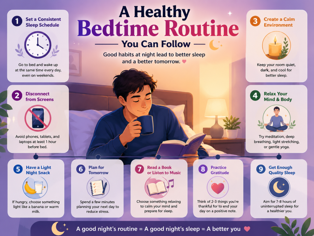 A healthy Bedtime routine