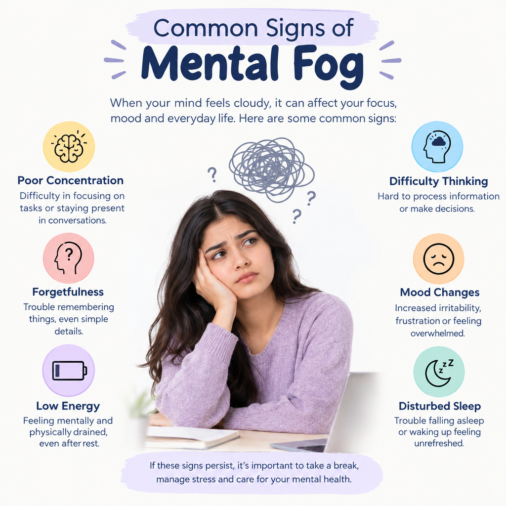 Common signs of mental fog 
